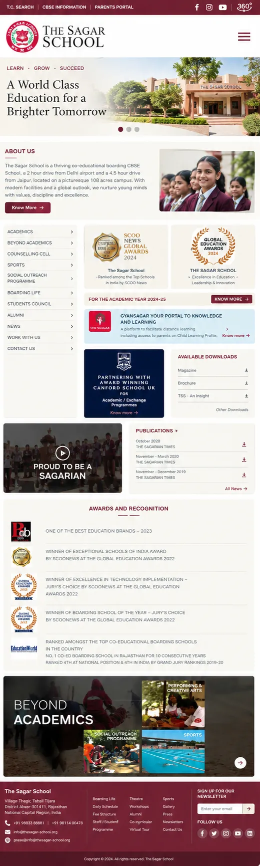 The Sagar School Website